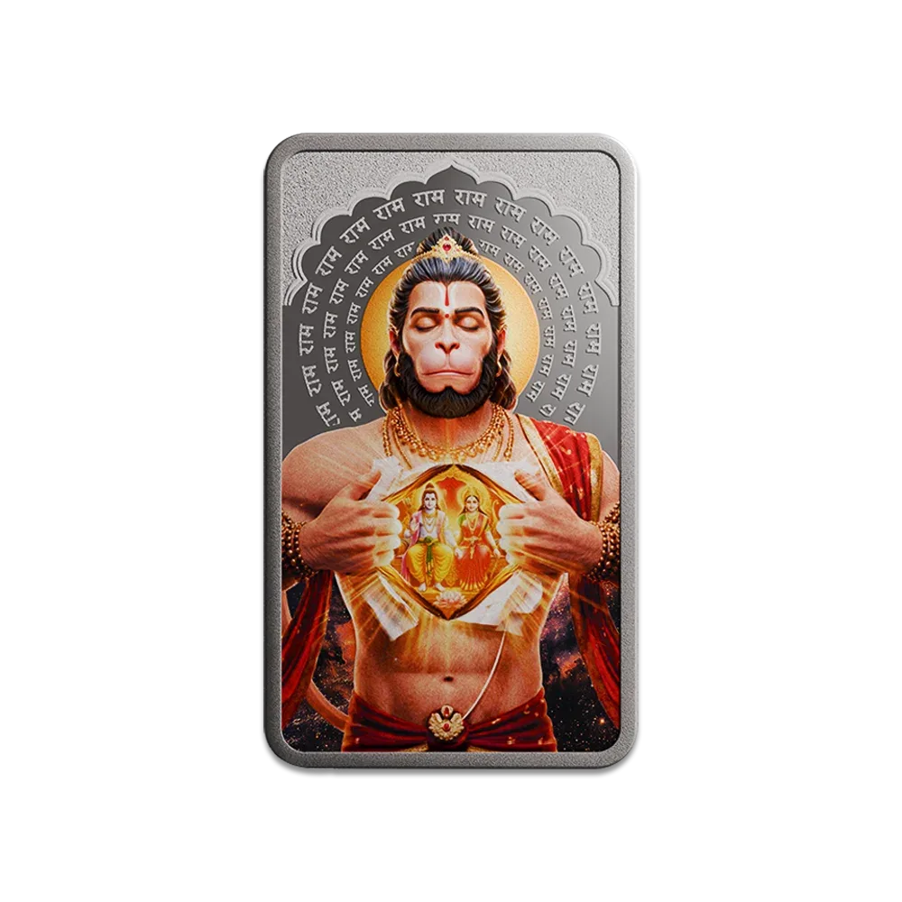 Lord Hanuman Silver Coin
